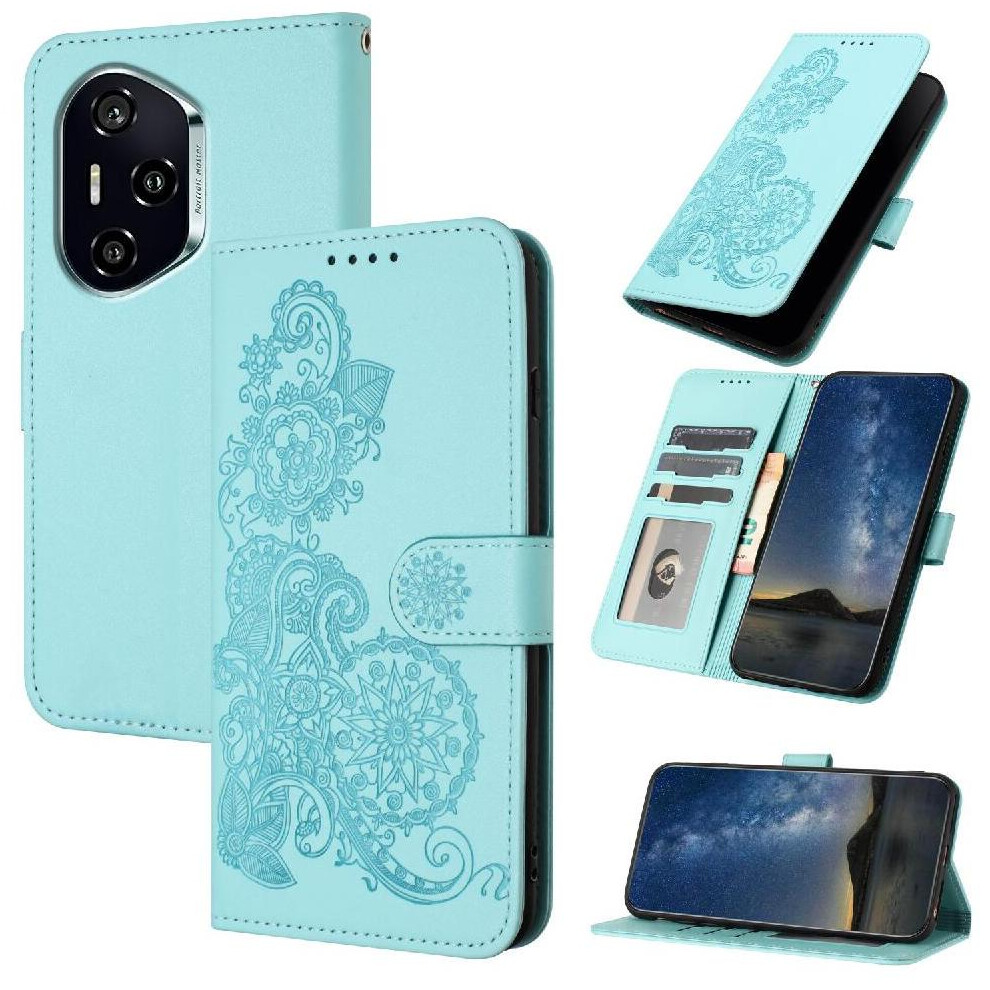 (Light ) Flip Case For Honor 400 Pu Leather Magnetic Closure With Card Slot Stand Kickstand Protective Flip Folio Book Blue 764544218573