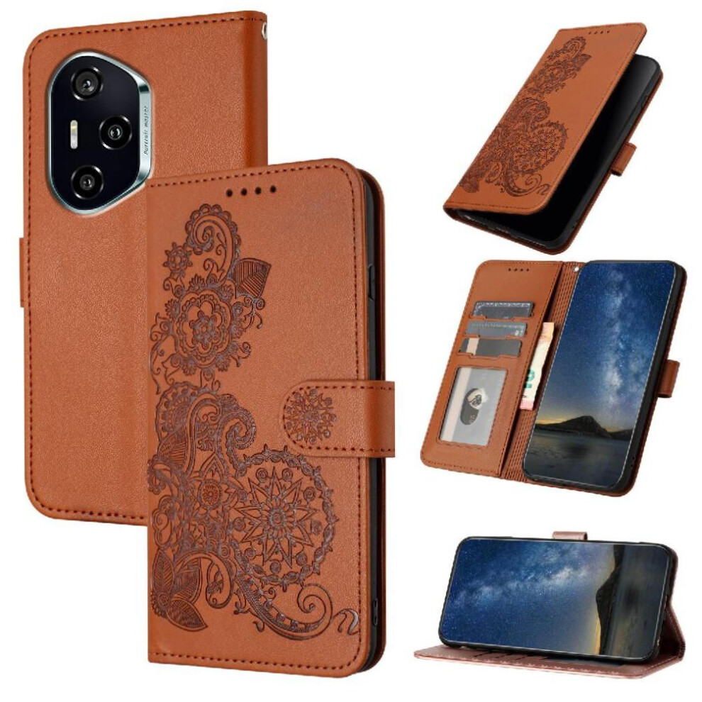 (Brown) Flip Case For Honor 400 Pu Leather Magnetic Closure With Card Slot Stand Kickstand Protective Flip Folio Book Brown 764544218559