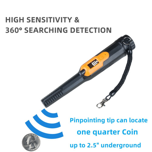 Detector de metais Pinpointer à prova d'água com display LCD 2