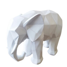 Fashion Abstract 3D Print Elephant Statue Ornaments Home Decoration