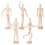 5-pack kunstfiguurmodel - 12 inch houten mannequin 1