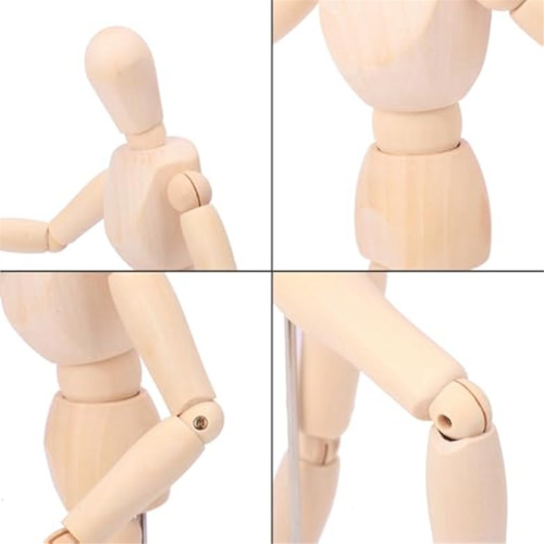 5-pack kunstfiguurmodel - 12 inch houten mannequin 2