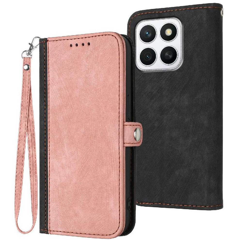 (Pink) Case For Honor X8c Kickstand Protective Wallet Flip Folio Book Pu Leather Magnetic Closure With Card Slot Stand Pink 764544219648
