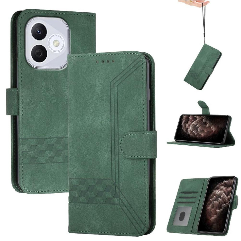 (Green) Compatible With Honor 400 Lite Pu Leather Wallet With Handy Stand Feature Card Cover Green 764544220217