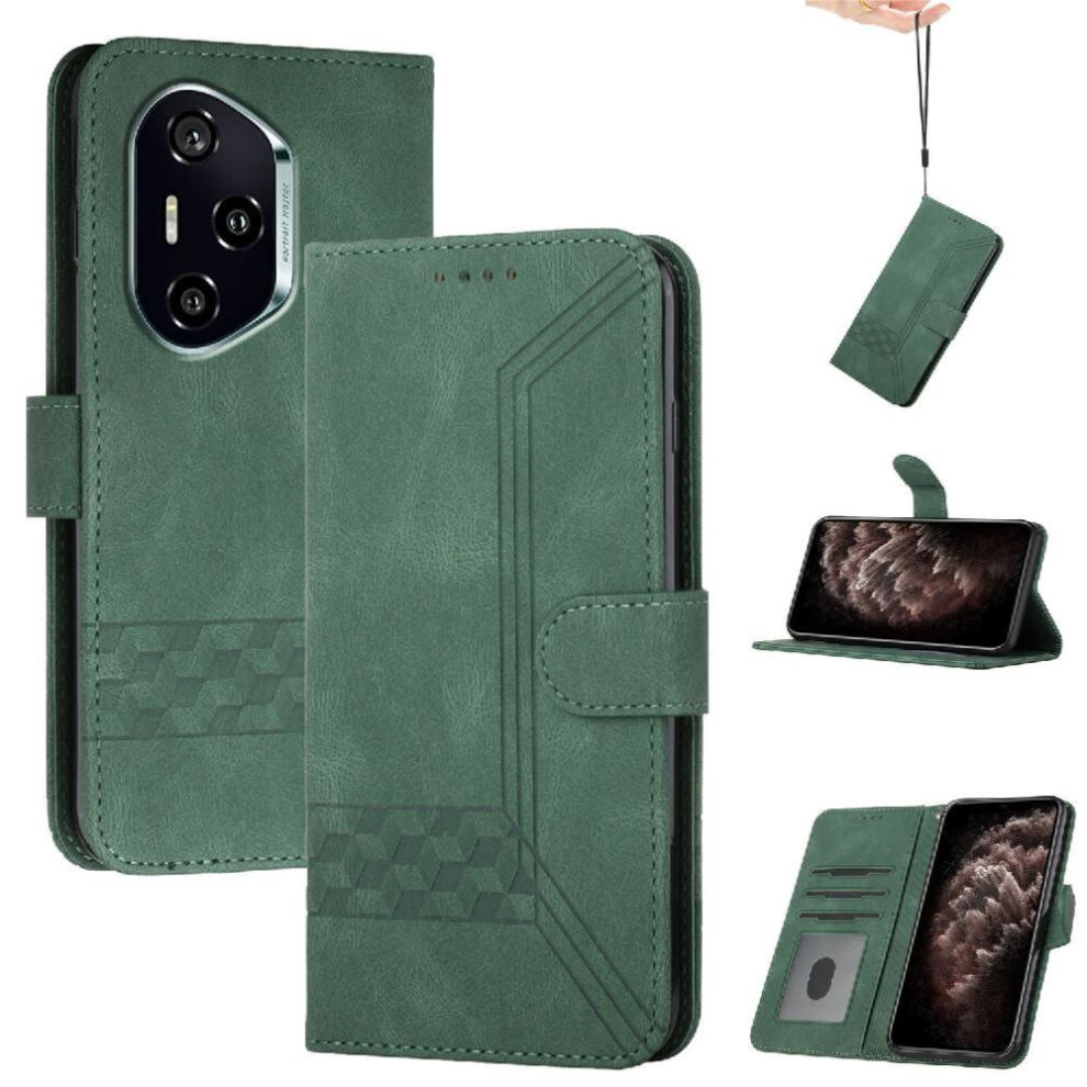 (Green) Compatible With Honor 400 Wallet Card Cover With Handy Stand Feature Pu Leather Green 764544220262