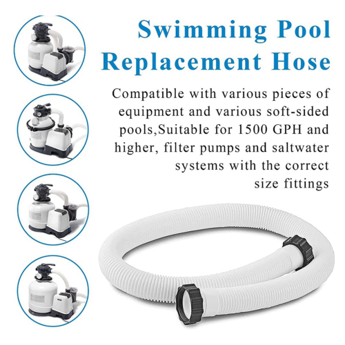 2pcs 1.5Inch Diameter Accessory Pool Pump Hose Replacement 2