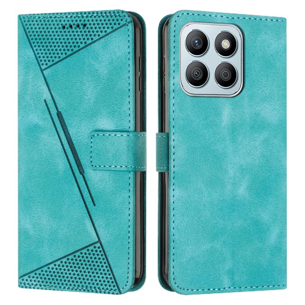 (Green) Flip Case For Honor X8c Wallet Card Insertion Kickstand Pu Leather Green 764544220453