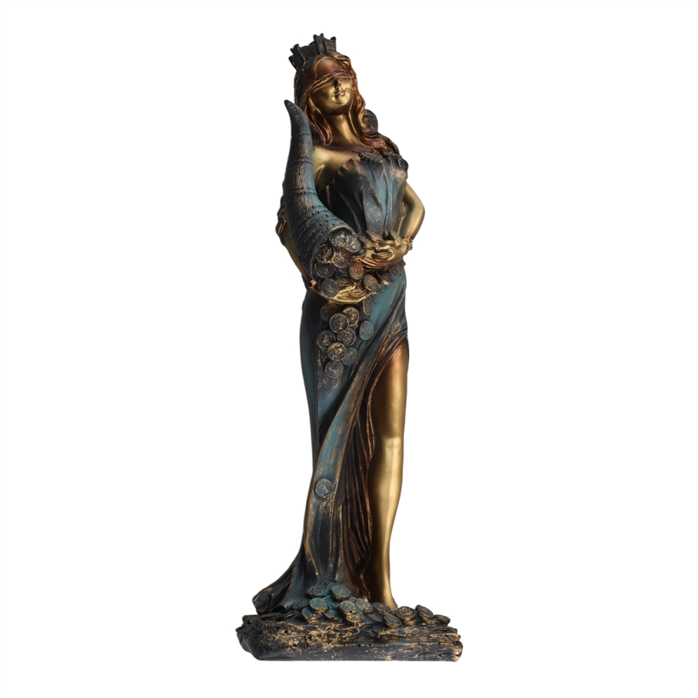 Statua Di Fortuna Bendata, Antica Dea Greca E Romana Della Fortuna