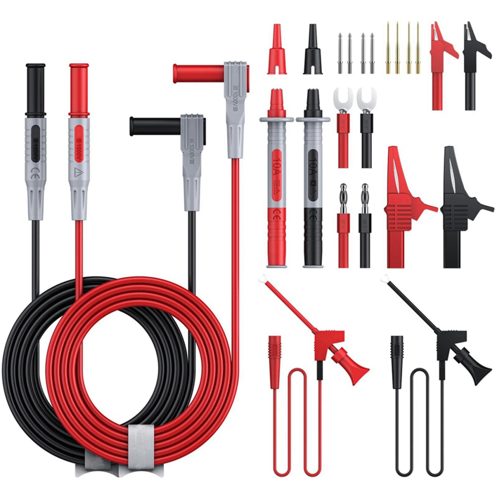 Multi Test Leads Kit Electrical Multimeter Test Lead With Alligator 4853831886291