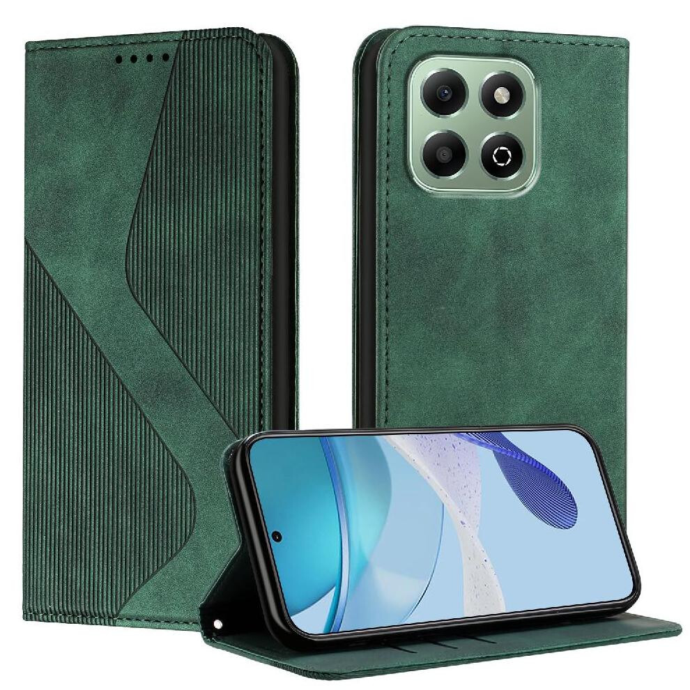 (Green) Case For Honor X6a Folio Flip Pu Leather Magnetic Wallet Kickstand Card Slots Holder Green 764544220675