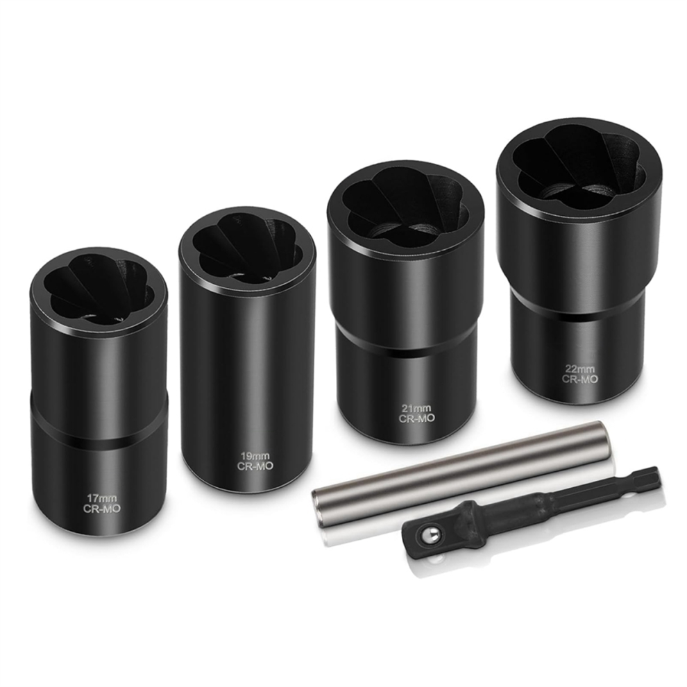 Lug Nut Remover Tool, 6 Piece Lug Nut Extractor Set 1/2 Inch Drive, 4853831888554