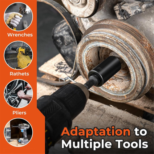Lug Nut Remover Tool, 6 Piece Lug Nut Extractor Set 1/2 Inch Drive, 1