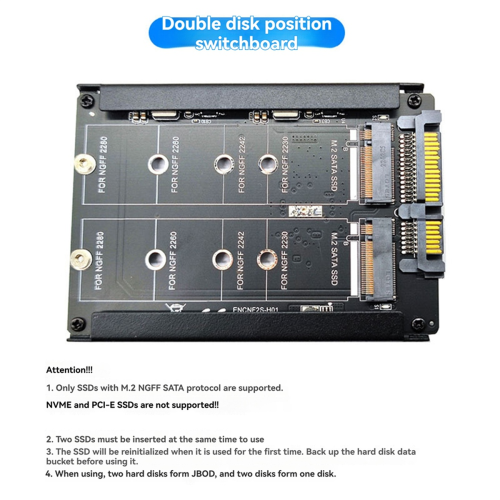 Carte adaptateur M.2 vers SATA, convertisseur d'interface SSD M.2 NGFF vers SATA 2