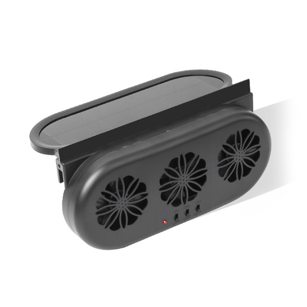Car Exhaust Fan Solar Powered Usb Charging Window Ventilator 3 Fans,A 4853831890618