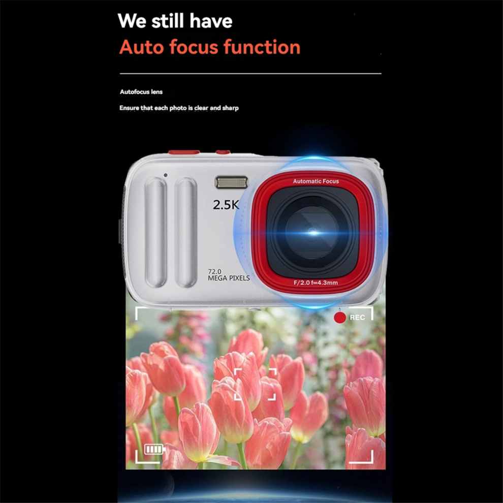 72Mp Digital Camera 2.5K Compact Point And Camera, Black 4853831891165