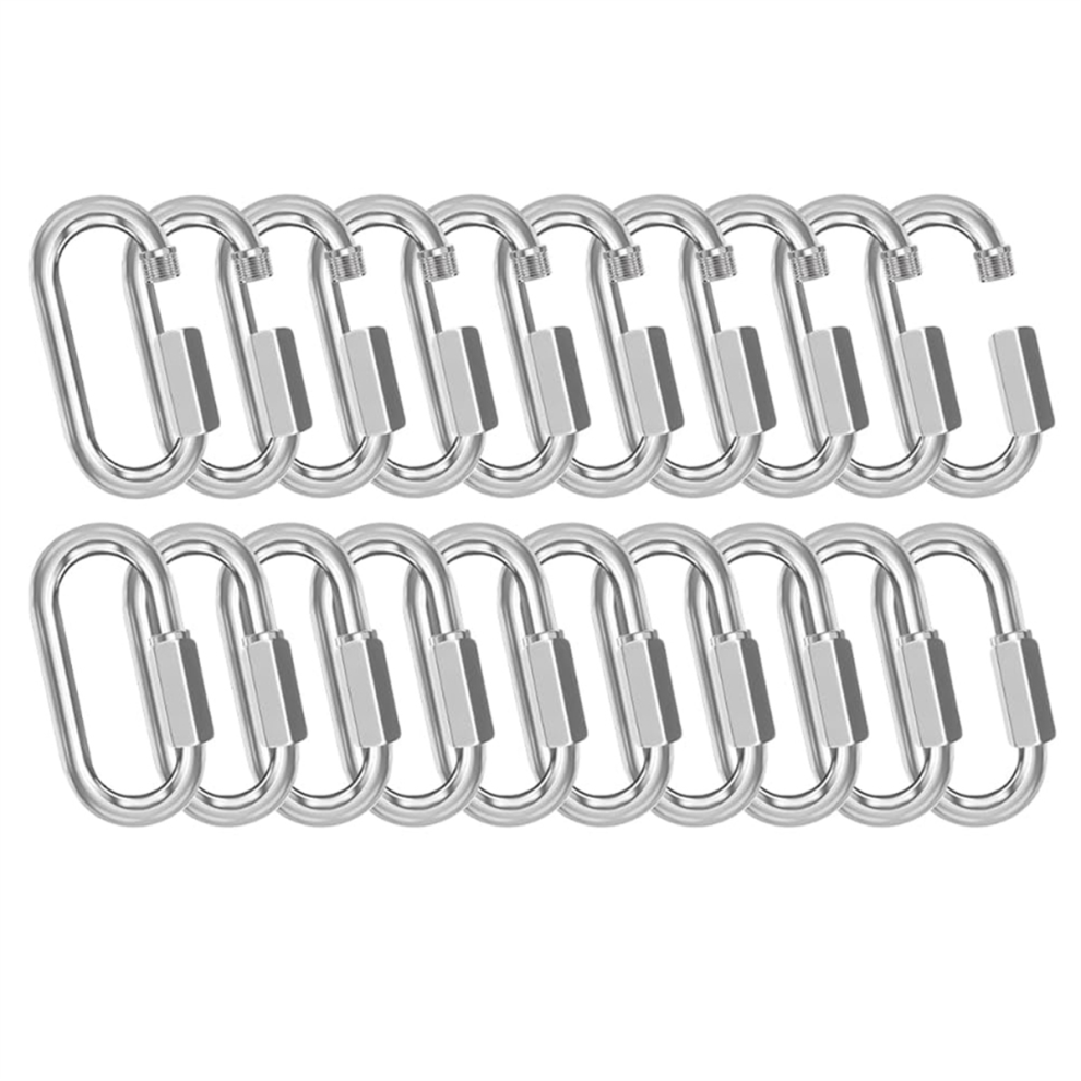 Quick Links Chain Connectors,Galvanized Chain Locking Carabiners Hook 4853831894364