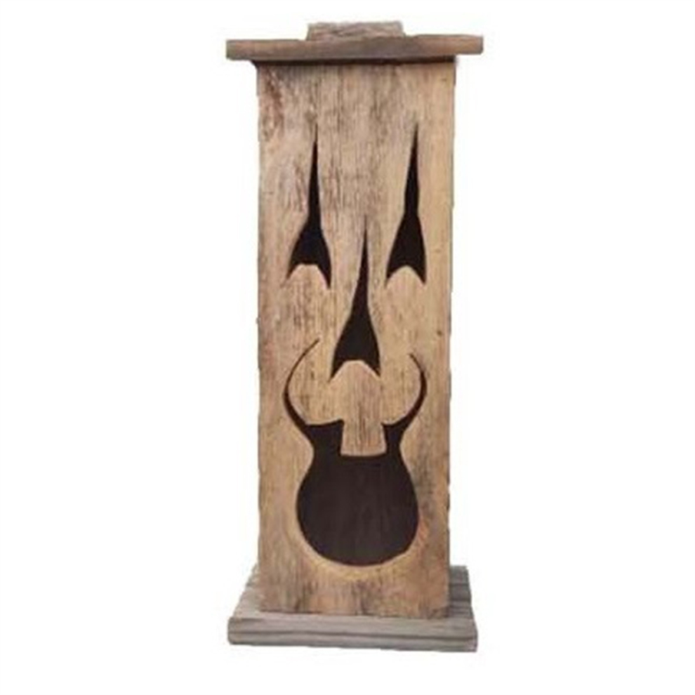 Markenlos Lantern, Retro Candle Lantern Ornament Funny Emoticons Candle A