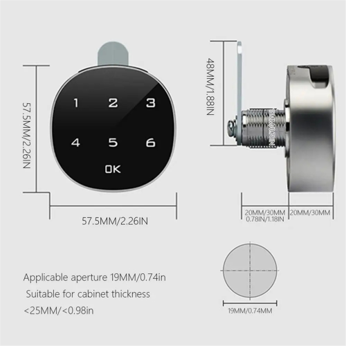 Cabinet Lock Combination Lock Code-Enabled Smart Cabinet Lock B 2