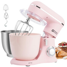 Stand Mixer, 4.5L+5L Two Bowls Food Mixer for Baking, 10 Speeds Electric Kitchen Appliance with Dough Hook, Whisk, Beater, 1300W Matte for Home