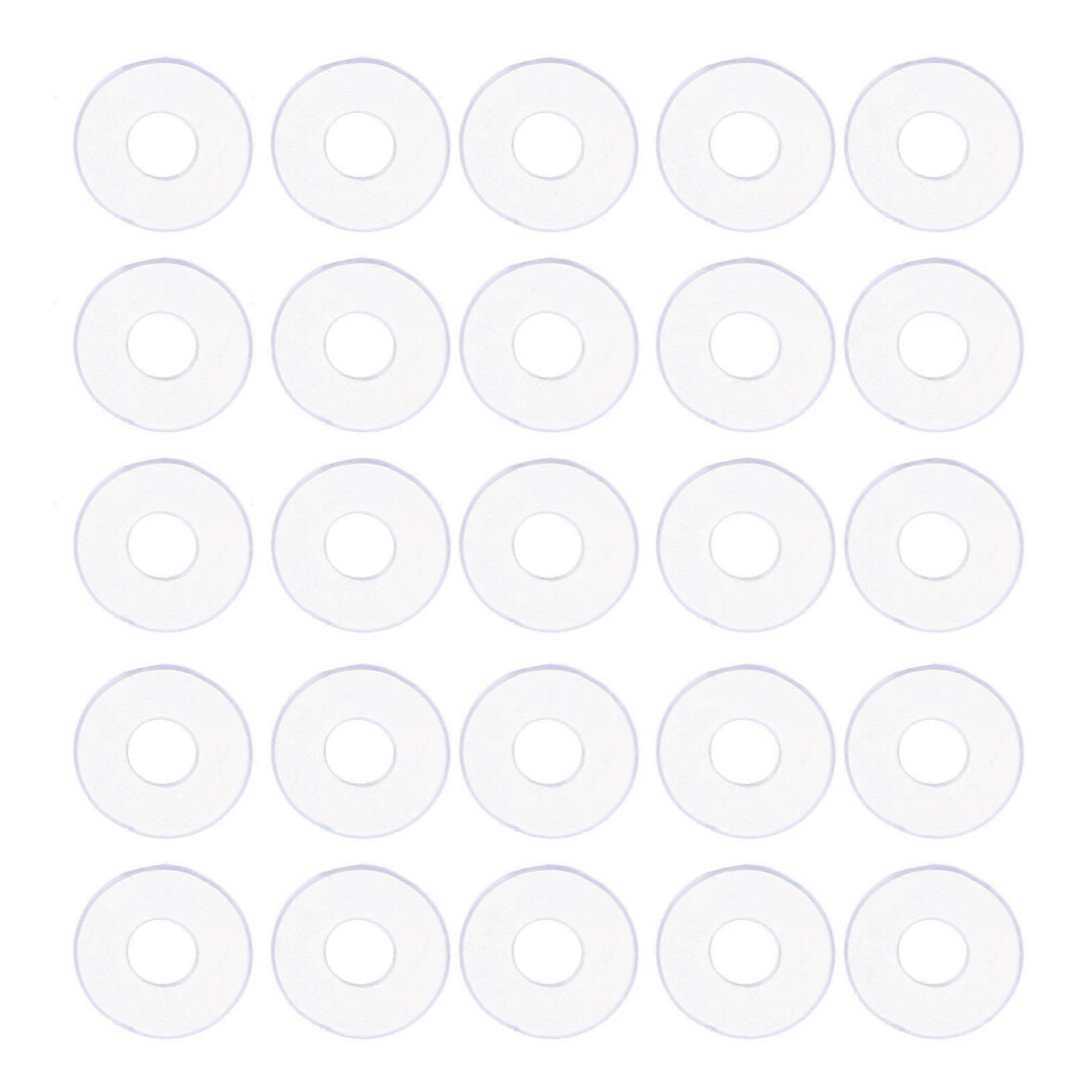(As Show, One Size) 50 Pcs Hose Washers Washer Faucet Transparent Gasket Rubber Flat Washer Clear Plastic Replacement Gaskets Clear Plastic Spacer 4069016332297