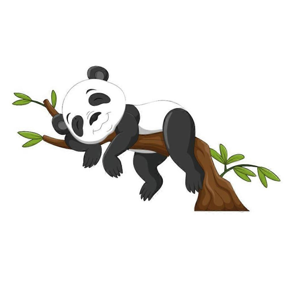 (As show, One size) PVC Animal Panda Sticker Home Wall Sticker Kids Room Background Wall Decor Wall Adhesive Decals (26x48cm)