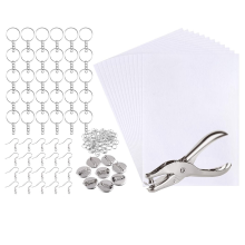 20 Krimpfolie Kunstpapier en 161 Stuks Sleutelhangers Maken Accessoires