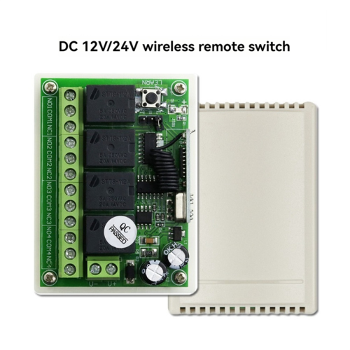 Δέκτης μονάδας ρελέ 433MHz 12V 24V + πομπός RF εμβέλειας 1000M 2