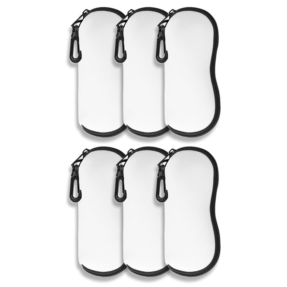 Markenlos Sublimation Sunglasses Case Blanks Set,Neoprene Sunglasses Case 6Pcs