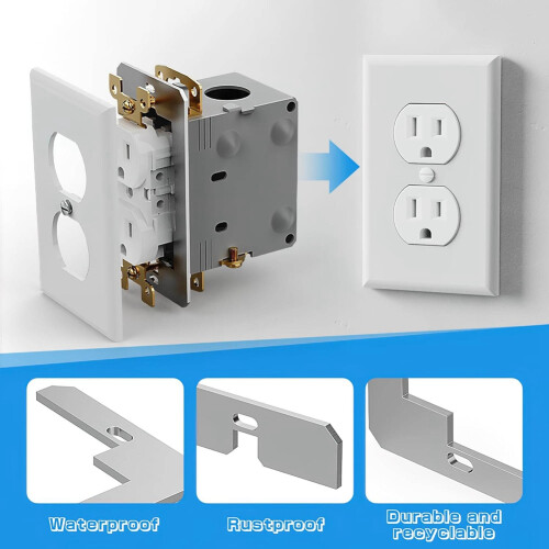 Wall Plate Spacer,Flush Fit Device Leveling Plates 15 Pcs 2