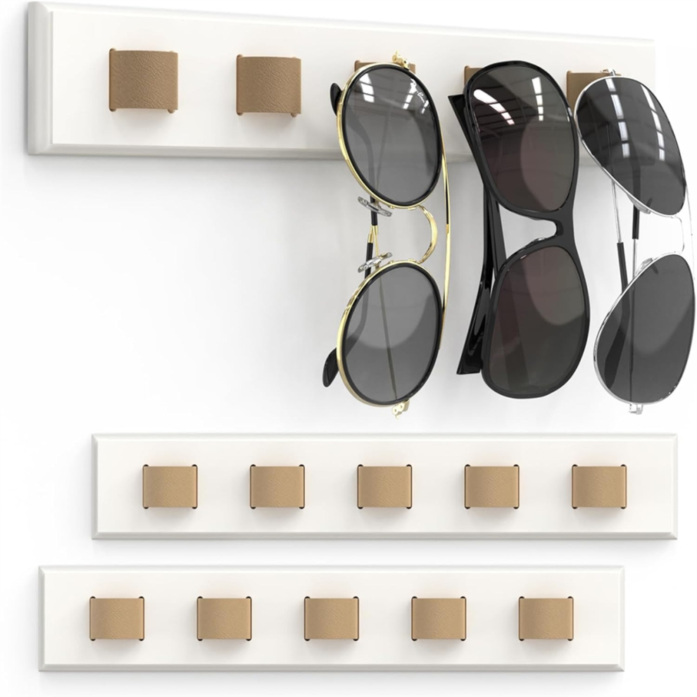3 Pack Sunglass Organizer, Wall Mounted Sunglasses Organizer Cream-image-OPC-PGX2XHG-NEW