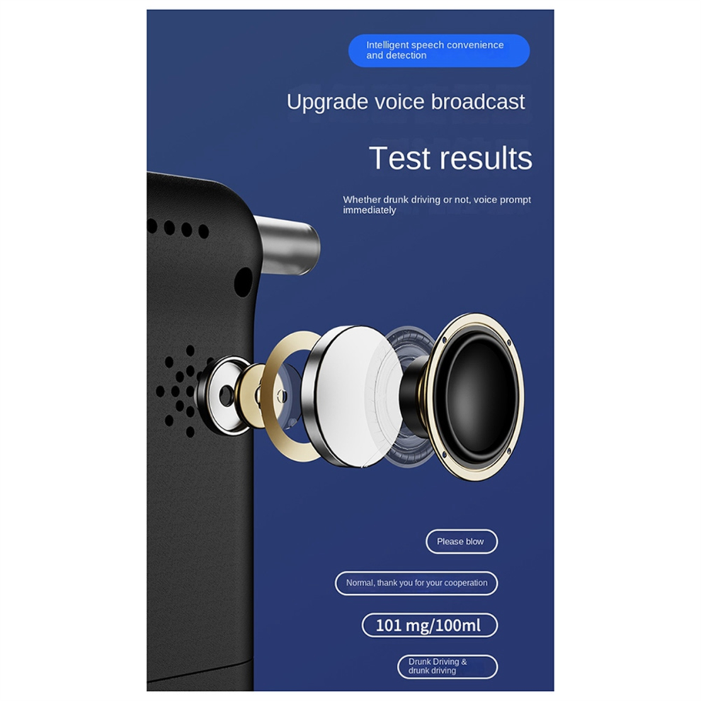 Digital Alcohol Tester Professional Alcohol Detector Breathalyzer 4853949925271