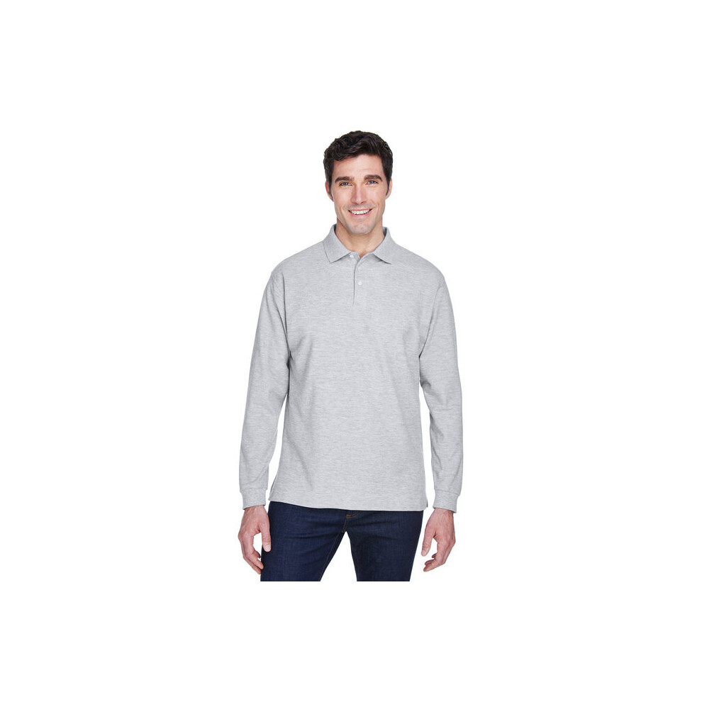 Polo     manches longues en piqu    Pima pour homme - Noir - Taille S (D0102H76WZ8)