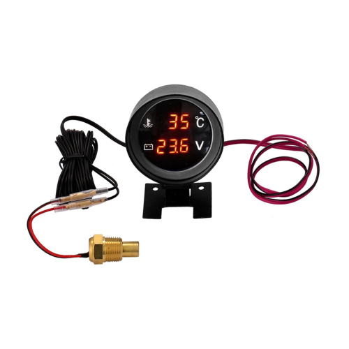 Ronde LED digitale auto vrachtwagen watertemperatuurmeter temperatuursensor A 2
