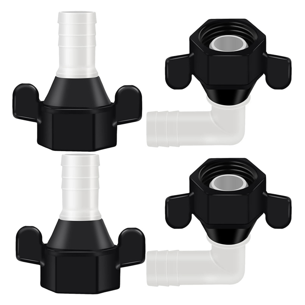 4Pack Barb Elbow And Straight Swivel Adapter Rv Water Pump 4853659293653