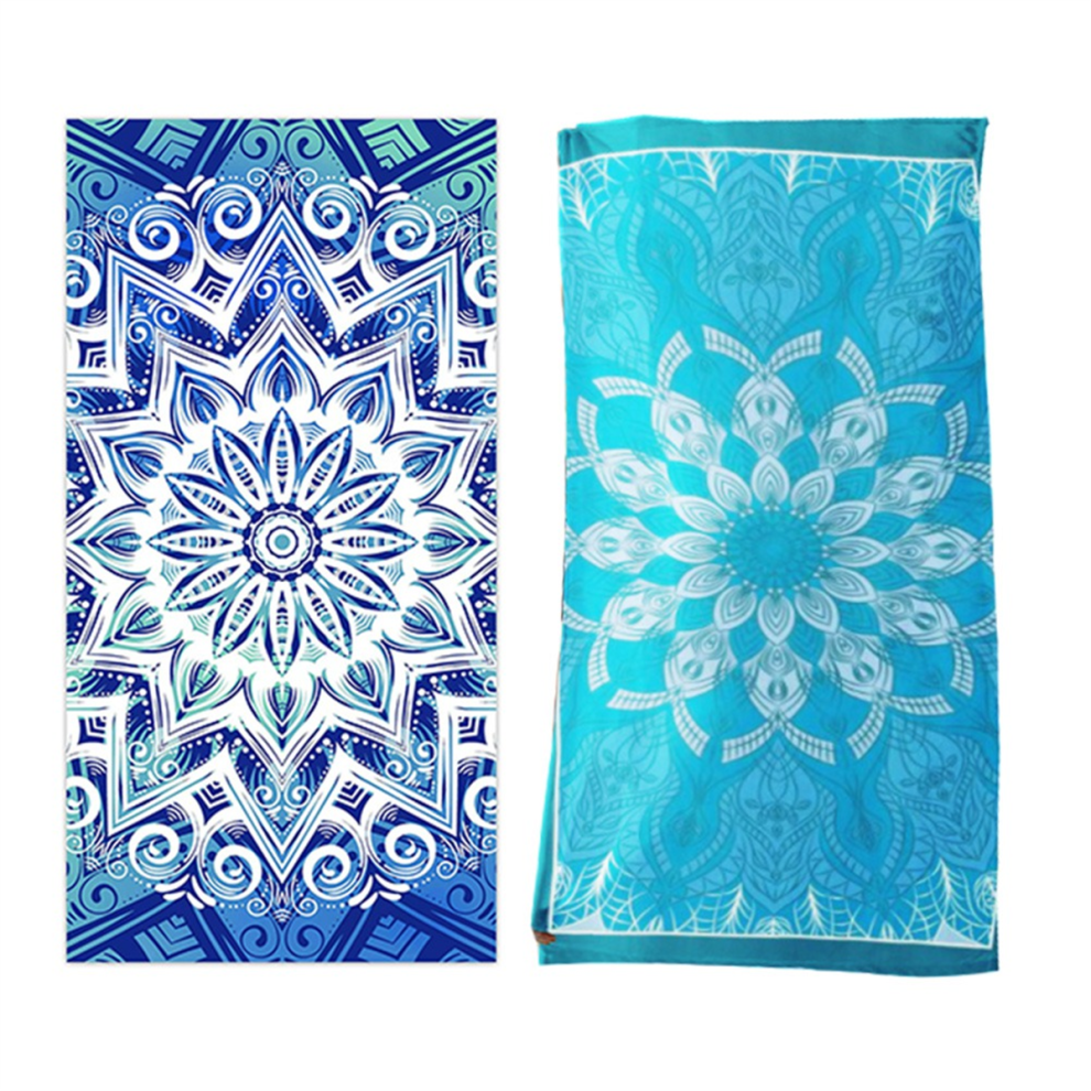 2PCS Absorbent Quick-drying Beach Towel Microfiber Yoga Sports Towel