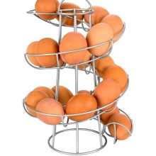 Kitchen egg rack, spiral egg basket, Silver Gray