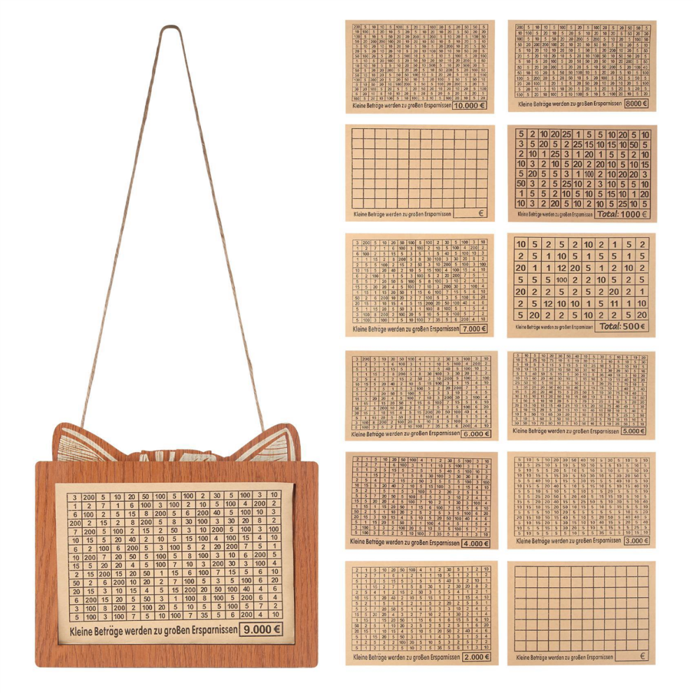 Salvadanaio, Salvadanaio In Legno Con Bersaglio Per Denaro E Numeri, A