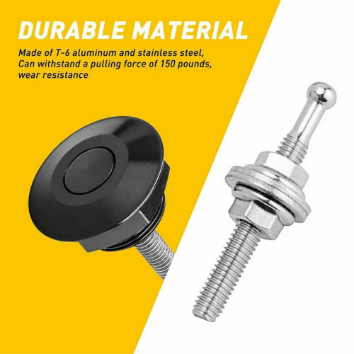 2set Push Button Quick Release Hood Bonnet Pins Lock Clip 2