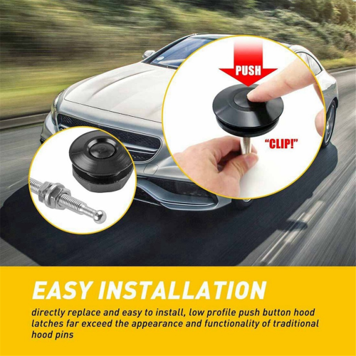 2set Push Button Quick Release Hood Bonnet Pins Lock Clip 1