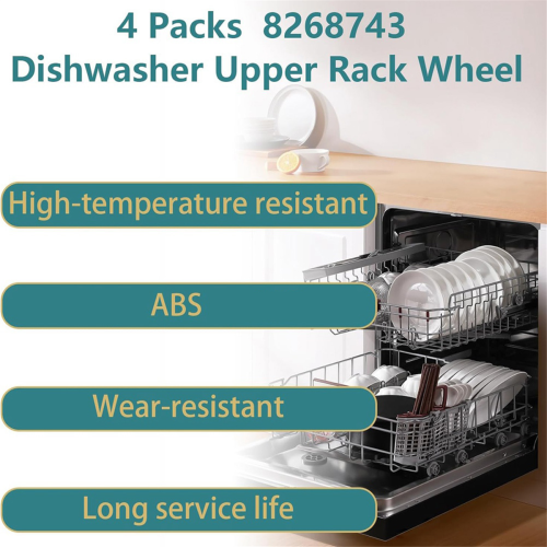 8268743 Dishwasher Upper Rack Wheel Replacement for 1