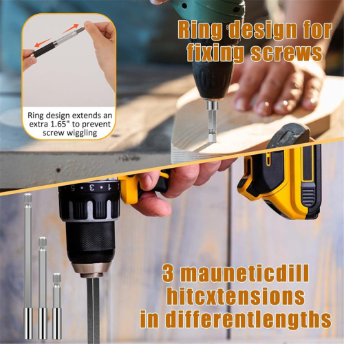6Pcs Drill Bit Extension Magnetic Swiveling Bit Tip Holder 2