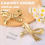 2pcs Gold Brass Bow Dresser Knobs, Vintage Bow Shape Drawer Pull 2