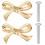 2pcs Gold Brass Bow Dresser Knobs, Vintage Bow Shape Drawer Pull 1