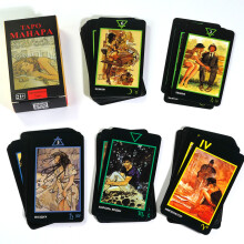 10,3 * 6 cm Manara Tarot Deck 78 kaarten met gids in Russische taalbordspellen