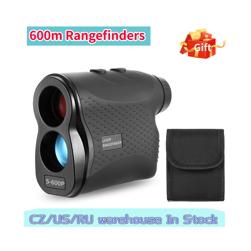 (Nero 600 M) Telemetro Da Golf, Misuratore Di Distanza Laser, Misuratore Di Velocità, Misuratore Di