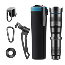 APEXEL HD 36x Telezoom-Objektiv mit Stativ für Smartphones - hochwertige 36x Optik, Metallclip, Selfie-Stativ