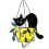Γάτα σε γλάστρα Suncatcher Βιτρό παράθυρο Hangins, A 1