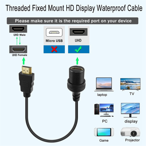 -Cable de extensión macho a hembra compatible 0. 2