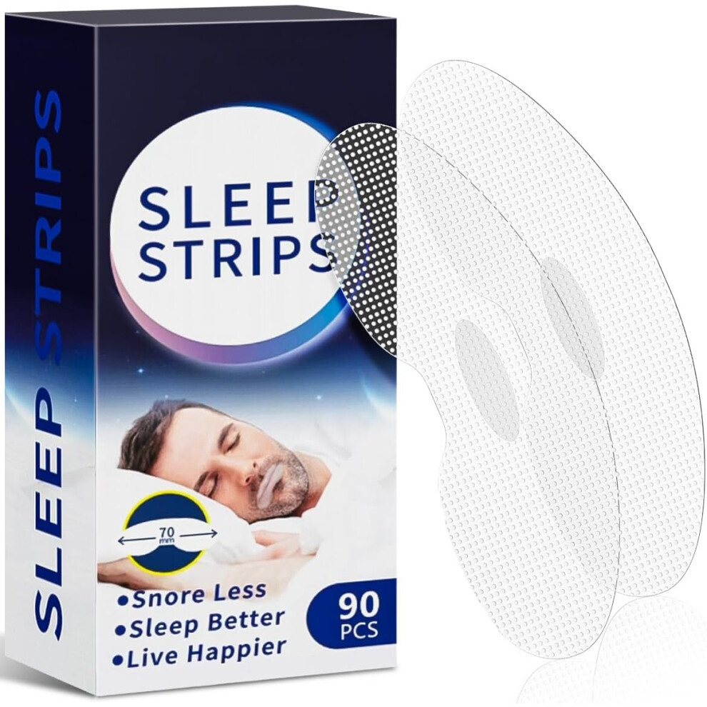 Mouth Tape for Sleeping Anti Snoring : Sleep Tape 90Pcs for Snoring Aids for Men Women - Mouth Strips for Improve Nasal Breathing, Reduce Snore