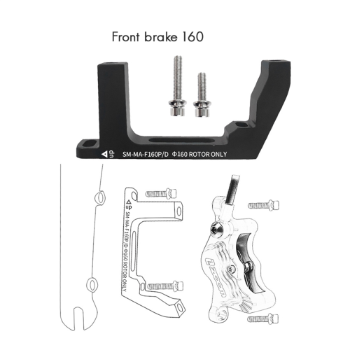 Disc Brake Mount Adapter Ultralight Flat Installation Converter Front 1